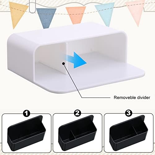 Colarr 20 Pack Magnetic Dry Erase Marker Holder Bulk, White, Black - Image 3