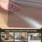 Area Floor Mat for Home, 4'×6' Translucent Black No Slip Waterproof Vinyl Area Rug for Hard Floor, Spill Resistant Floor Protector Cover for Kitchen, Easy Clean Splat Mat for Under High Chair - Image 5