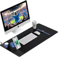 Wireless Charging Mouse Pad with Foldable Phone Holder, 15W Magnetic Fast Charging for iPhone Samsung, 31.5"x15.75" Large Desk Mat for Laptop/Keyboard, Waterproof Gaming Mousepad with Non-Slip Base by miroddi