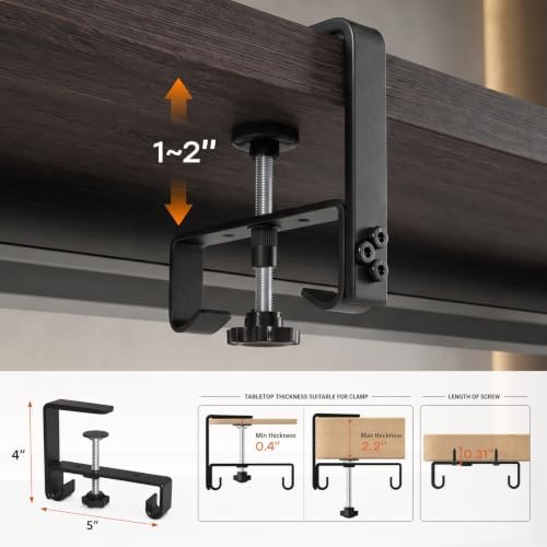 No Drill Under Desk Cable Management Tray, 48 Inch, Black - Image 4