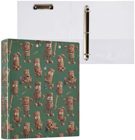 ALAZA Brainrot Tung Tung Tung Sahur (11) 3 Ring Binder 1.5 Inch Three Ring Office Binders w/clipboard & 3 Pockets, Hold 200 Sheets, 1 pc - Image 3