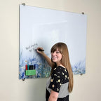Glassboard Studio Magnetic Dry Erase Marker Holder - Super Strong for Magnetic Glass Whiteboard or Fridge - 2 Large Neodymium Magnets - No Slip Grip - Eco-Friendly PLA Plastic (Spring Green) - Image 3