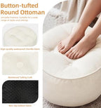 Hobestluk Round Oversized Ottoman Foot Leg Rest Under Desk for Couch - Image 3