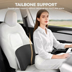 BEBAS Ergonomic Memory Foam Lumbar Support Pillow for Car, BlackGray - Image 5