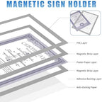 20 Pack Magnetic Sign Holder 8 x 11.5 inches with Magnetic Border - Image 4