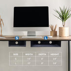 Under Desk Storage Shelf, Steel Under Desk Tray Mountable Add-On Shelf for Table Office Desk, Large (Pack of 1) - Image 3