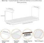 2 Pack Expandable Under Cabinet Shelf, Under Shelf Storage with 0.94 Inches Thick Clips for Kitchen Cupboard, Metal Hanging Under Desk Basket for Laundry Room, Shoe Rack - Image 3