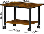 Lerliuo Under Desk Printer Stand, 2-Tier Industrial Rolling Printer Table - Image 3