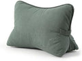 Pat. Pend. Corduroy Lumbar Support Pillow for Sitting and Posture Support, Triangle Cushion for Bed, Sofa or Couch, Reading Back Pillow with Removable Washable Cover, Peacock Blue by Ailuteie