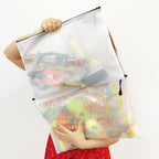 20pcs Mesh Zipper Pouch Bags, Multipurpose Waterproof Organization Storage Bag for Office School Home Travel (B4 Size 15''x11'', White and Black) - Image 6