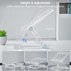 Laptop Stand for Desk, Portable Acrylic Laptop Riser, Ergonomic Adjustable Computer Stand Holder for Notebook MacBook Air Pro, Dell XPS, HP (10-17.3'') - Image 4