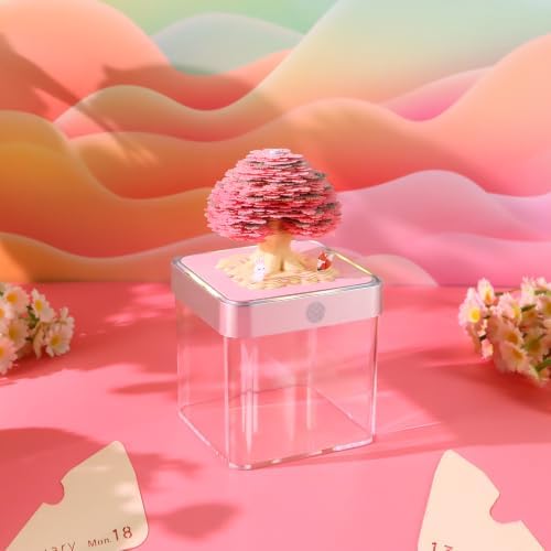 2027 3D Paper Carving Desk Calendar With LED Light (Pink tree) - Image 5