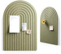 Large Arched Felt Bulletin Board 35.4''×23.6'', Olive Green by FLUXYNARA