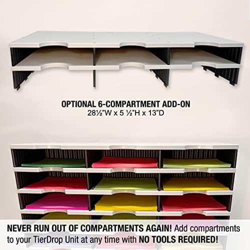Ultimate Office TierDrop Desktop Organizer, 6 Compartment Sorter, 3-Wide - Image 5