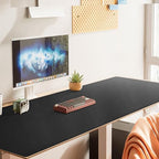 Cacoy 70.8"x24" Extended Leather Desk Mat, Waterproof Desk Blotters, Black - Image 4