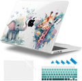 Case for 2026/2025/2024/2023 MacBook Air 15-inch Laptop Release M5 A3448 /M4 A3241 /M3 A3114 /M2 A2941, Stylish Protective Hard Shell Cover for MacBook Air 15.3 inch - Elephant & Giraffe by WelcomeViseNewitems