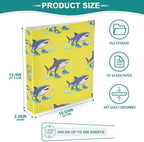ALAZA Italian Brainrot Meme Tralalero Tralala Shark 6 3 Ring Binder 1.5 Inch Three Ring Office Binders w/clipboard & 3 Pockets, Hold 200 Sheets, 2 pcs - Image 5