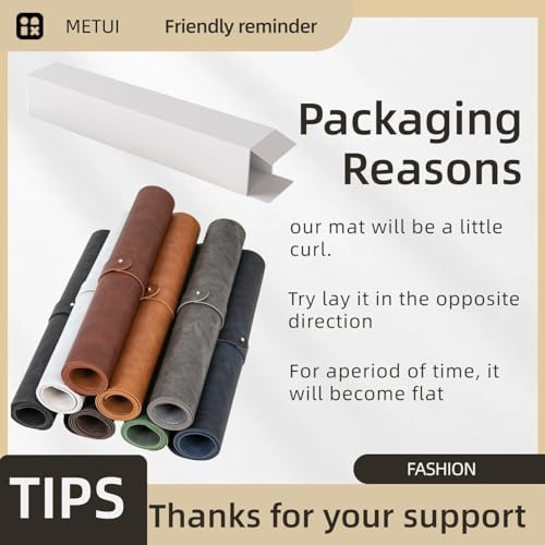 Leather Desk pad for Computer and laptops, Ideal for Gaming and Office use, Large Mouse pad and Keyboard mat,Desk mat Special for man. A complimentary Wrist pad and Phone Stand (Black, 39.37"*17.7") - Image 7