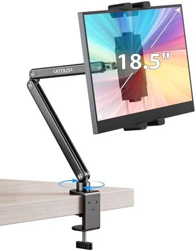 Urmust Portable Monitor Stand 15.6" Dual Arm iPad Stand for Desk by Urmust