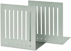 STEELMASTER Heavy Duty 10-Inch Steel Bookends, 1 Pair, Silver (241100050) by MMFIndustries