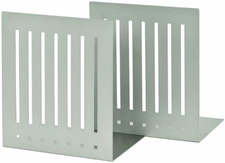 STEELMASTER Heavy Duty 10-Inch Steel Bookends, 1 Pair, Silver (241100050) by MMFIndustries