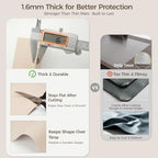 1.6mm Thick Leather 20x60 Inch Non-Slip Mat, Waterproof Countertop Protector, Large Kitchen Island Topper/Craft Worktable Mat, Creamy White - Image 2