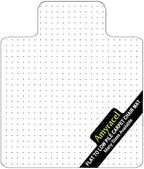 Amyracel Clear Chair Mat for Low Pile Carpet, 53'' x 45'' Thick Computer Desk Chair Mat for Carpeted Floors, Easy Glide Plastic Floor Mat for Office Chair on Carpet Protection (45'' x 53'' with Lip) by Amyracel