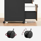 VASAGLE 2 Drawer File Cabinet with Lock, Rolling Printer Stand - Image 6