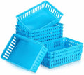 Wenqik Set of 12 Small Plastic Baskets for Organizing, Blue by Wenqik