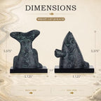 Fish Bookends for Shelves, Decorative Resin Fish Book Ends with Hand-Painted Finish, Heavy Duty Non-Slip Bookends for Bookshelves, Desk Decor for Home Office (Black) - Image 4