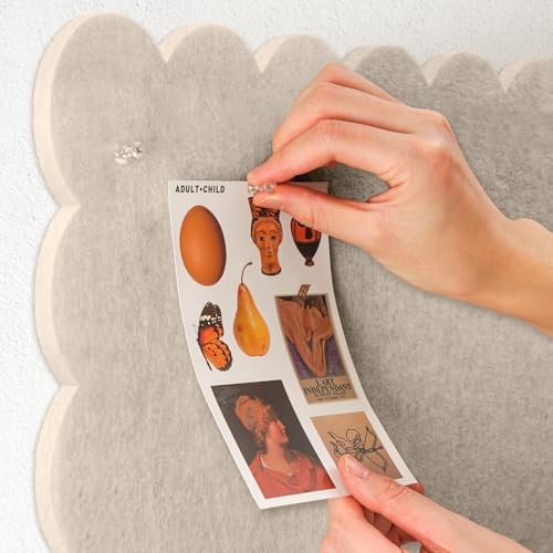 Scalloped Bulletin Board 35x18 inches, Decorative Felt Pin Board for Wall - Image 2