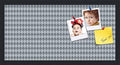 PinPix 24x12 inch Cork Bulletin Board. This Decorative Framed Pin Board Comes with Diamond Pattern in Grey and Blue Design and Satin Black. Ideal for Home, Office Decor or School (PinPix-227) by PinPixBulletinBoards