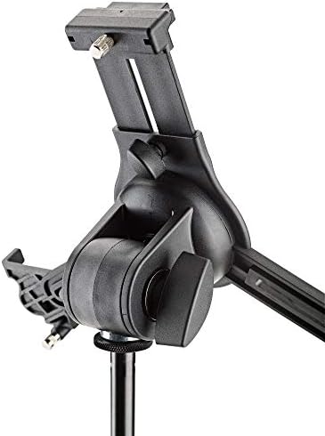 K&M - Konig & Meyer 19790.516.55 - Universal Tablet iPad Holder for Mic Stand - Switch Landscape to Portrait - Professional Grade for all Musicians - Studio or Remote Home Use - German Made - Black - Image 2