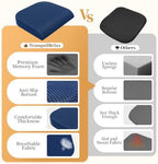 TranquilRelax XL Memory Foam Seat Cushion for Office Chair, 3.35-Inch, Blue - Image 4