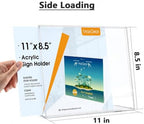 MaxGear Acrylic Sign Holder 8.5x11 Inches Horizontal 12 Pack, Slant Back - Image 6