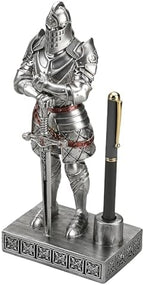 King's Guard Knight Pen Stand Desk Organizers for Desk Silver - Image 5
