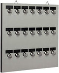 Wall Mounted Key Holder 21MGN – Melamine Wood & 21 Metal Key Hooks, for Home & Office, Includes 21 Sets of Tag & Ring. by StandCompany