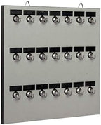 Wall Mounted Key Holder 21MGN – Melamine Wood & 21 Metal Key Hooks, for Home & Office, Includes 21 Sets of Tag & Ring. by StandCompany
