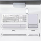 Wrist Rest for Computer Keyboard and Mouse Pad Set - Grey - Image 6