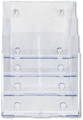 deflect-o : Four-Tier Plastic Desktop Literature Display Rack, Clear -:- Sold as 2 Packs of - 1 - / - Total of 2 Each by Deflecto