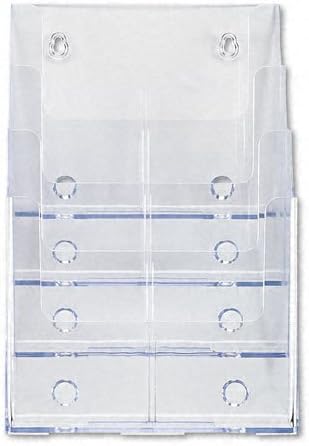 deflect-o : Four-Tier Plastic Desktop Literature Display Rack, Clear -:- Sold as 2 Packs of - 1 - / - Total of 2 Each by Deflecto