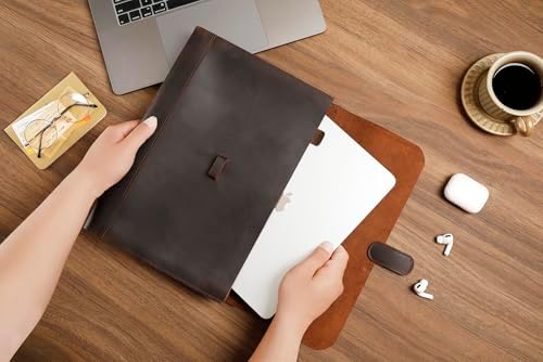 Genuine Leather File Folder, Accordian File Organizer, Leather Document Holder Resume Folio for Men & Women-Dark Brown-Custom - Image 6