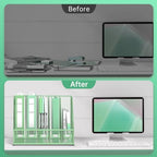 5 Vertical Compartments Magazine Holder, Metal Binder Organizer, Mint Green - Image 7
