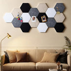 12x10 in 16 Pcs Hexagon Cork Board Tiles, Felt Pin Boards, Classic - Image 6