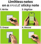 Rocketbook Reusable Smart Sticky Notes, Restickable Memo Pad, 3"x3" - Image 2
