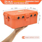 Hrensaw Large Outdoor Electrical Box(12.5x8.5x5inch),IP54 Waterproof Outdoor Outlet Covers,Weatherproof Extension Cord Covers Protect Outlet,Plug,Timer,Power Strip,Holiday Light,Orange - Image 3