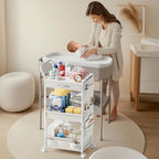 BBLIKE Diaper Caddy Organizer, Baby Cart with Basket and Side Pockets - Image 4