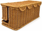 Cable Management Box, Faux Rattan Cord Organizer Basket for Power Strips by Unknown