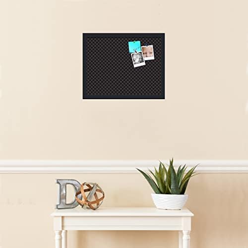 PinPix 18x14 inch Cork Bulletin Board. This Decorative Framed Pin Board Comes with Diamond Pattern in Black Design and Satin Black. Ideal for Home, Office Decor or School (PinPix-120) - Image 3