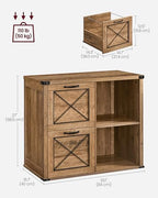 VASAGLE Lateral File Cabinet, Filing Cabinet with 2 Drawers, Printer Stand - Image 3